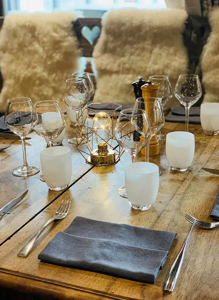 Table au restaurant le Chalet Gourmand